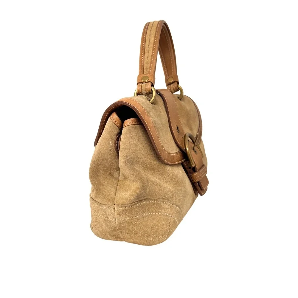 Coach Soho Top Handle Satchel Tan Suede Limited Edition 2005 Vintage 9672‎